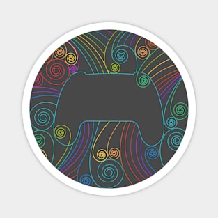 Colorful Swirly Game Controller Magnet